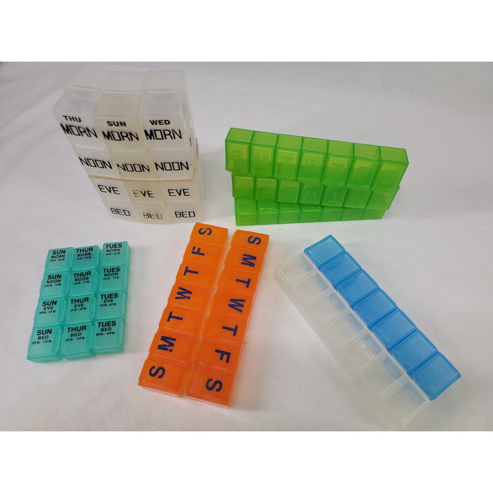 Lot of 16 gently used Pill Sorter containers